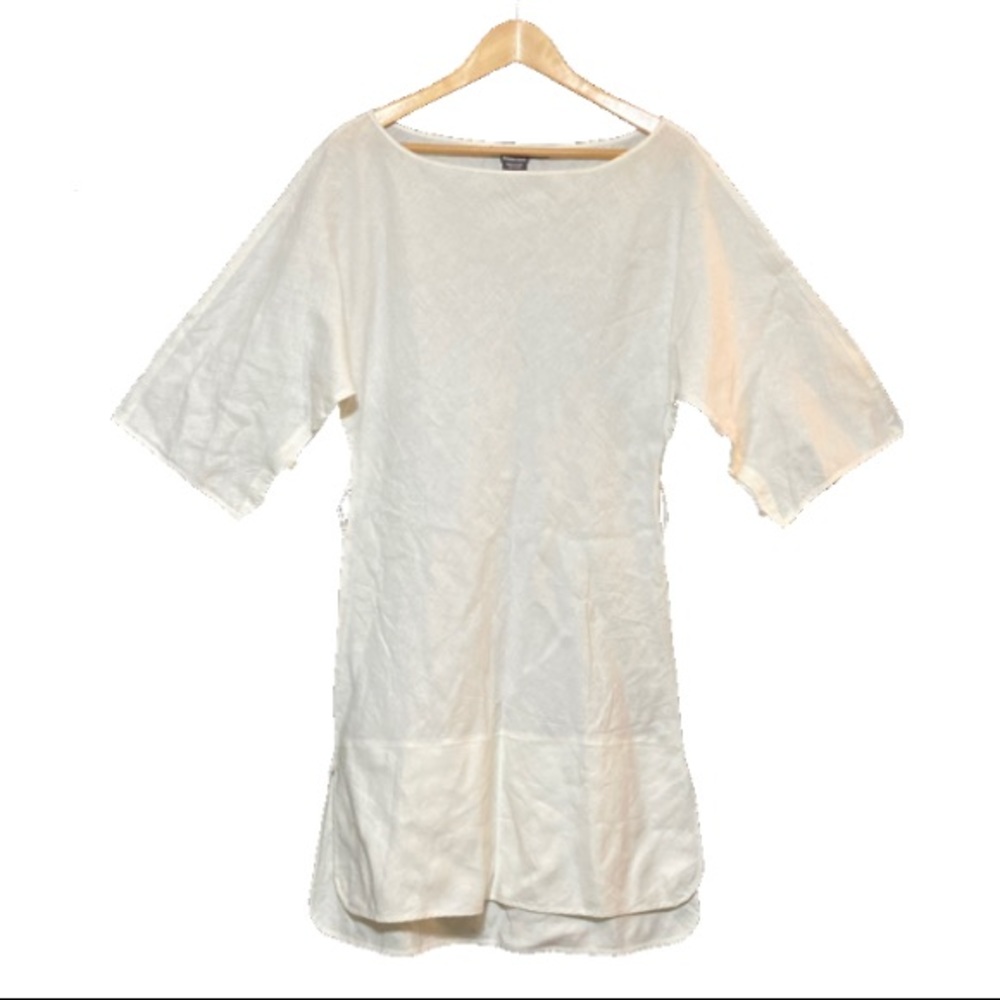 Island Company 100% white linen tunic dress
